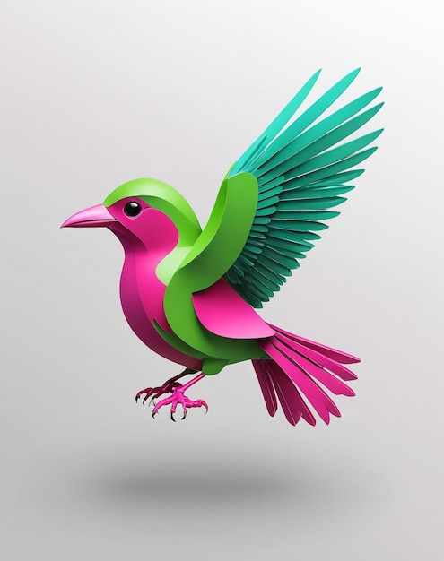 Foto logotipo de ave símbolo de ave um pássaro com asas estendidas