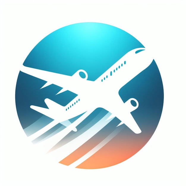 Logotipo de avião de viagem.