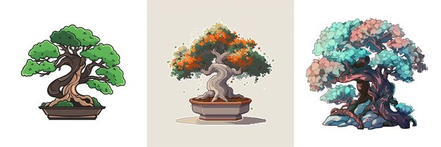 Foto logotipo de bonsai 2d