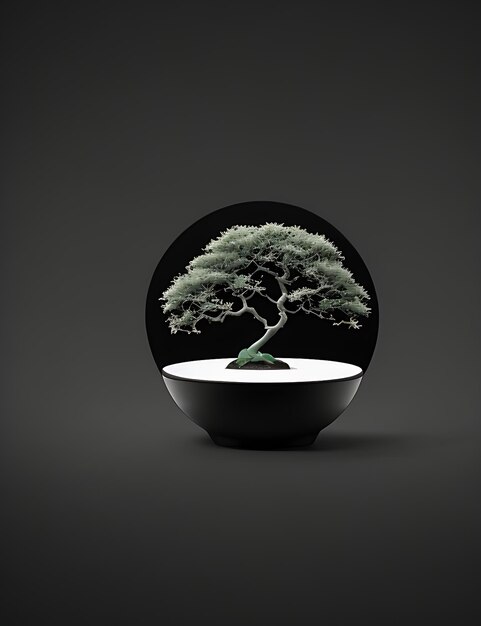 Logotipo de Bonsai de Jade Minimalista