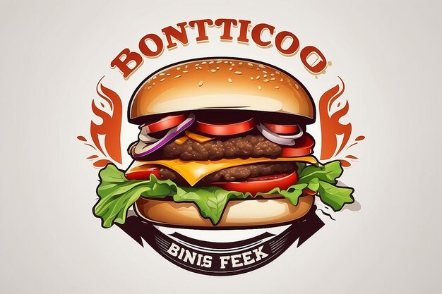 Foto logotipo de burger fast food design