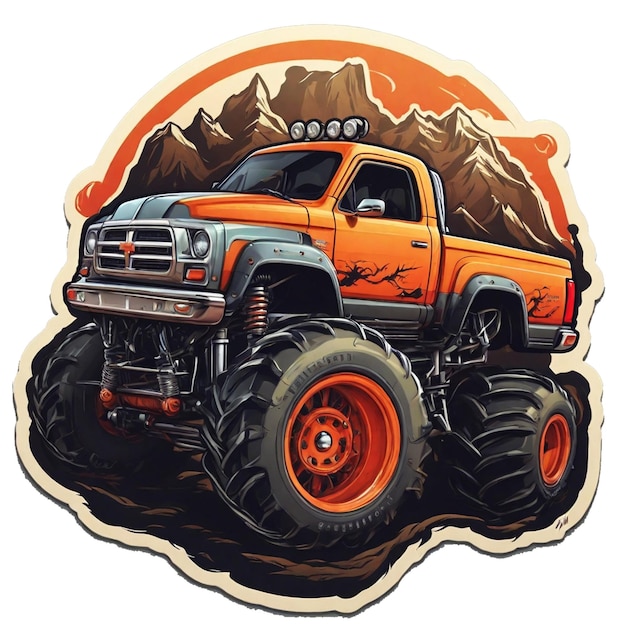 Logotipo de caminhão monstro
