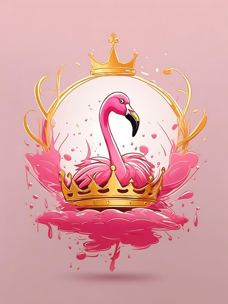 logotipo de cor rosa e dourado minimalista