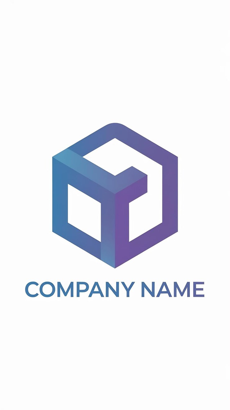Foto logotipo de cubo abstrato da empresa design vetorial de ícones limpos