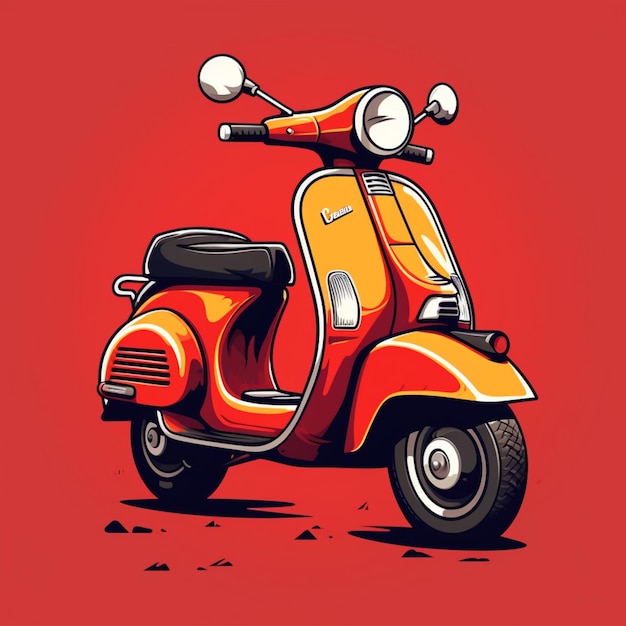 Logotipo de desenho animado da Vespa