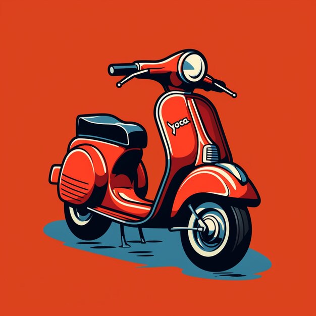 Foto logotipo de desenho animado da vespa