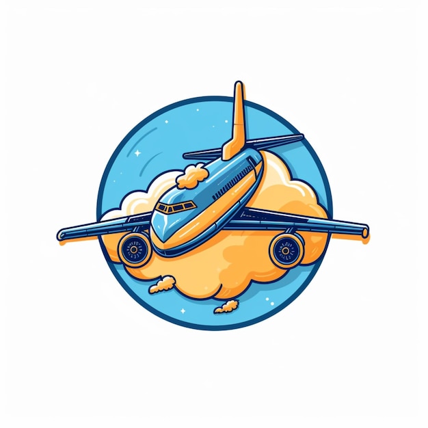 Foto logotipo de desenho animado de avião 12