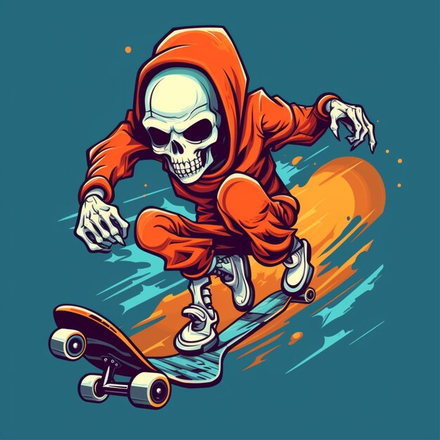 Foto logotipo de desenho animado de skate