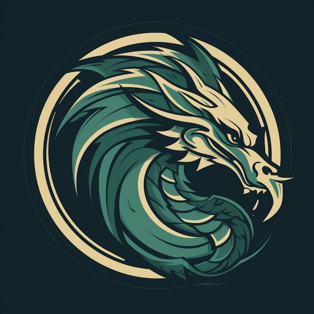 logotipo de desenho animado dragão