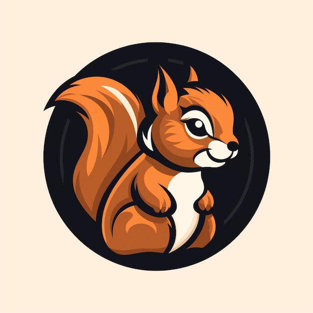 Logotipo de desenho animado esquilo