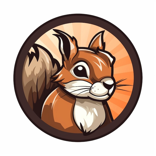 Logotipo de desenho animado esquilo