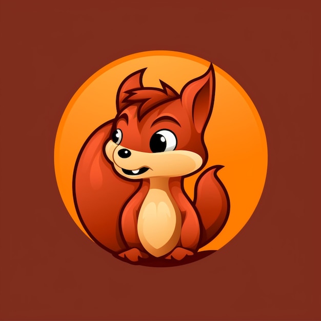 Foto logotipo de desenho animado esquilo