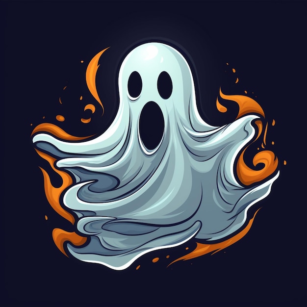 logotipo de desenho animado fantasma