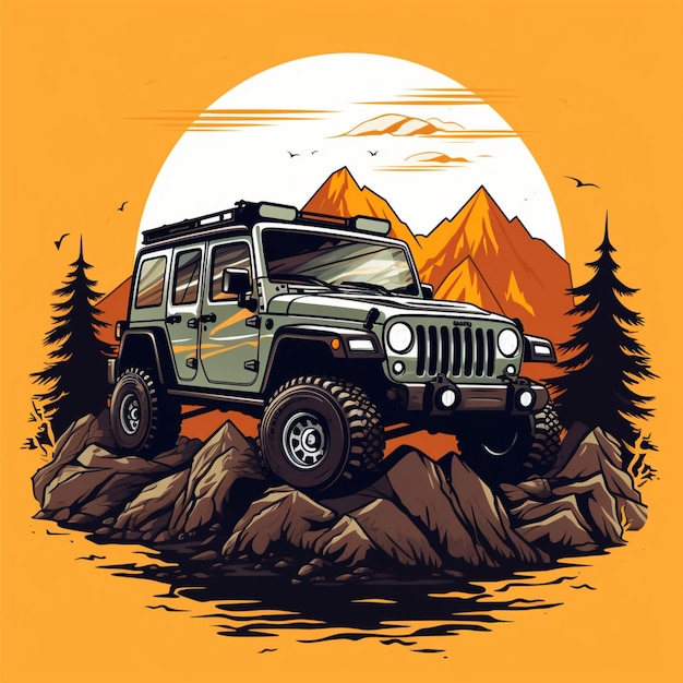 logotipo de desenho animado off road