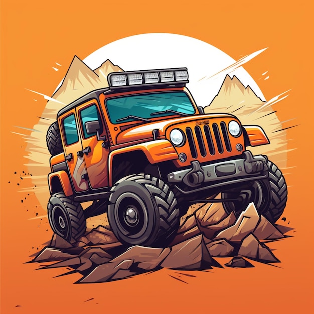 logotipo de desenho animado off road