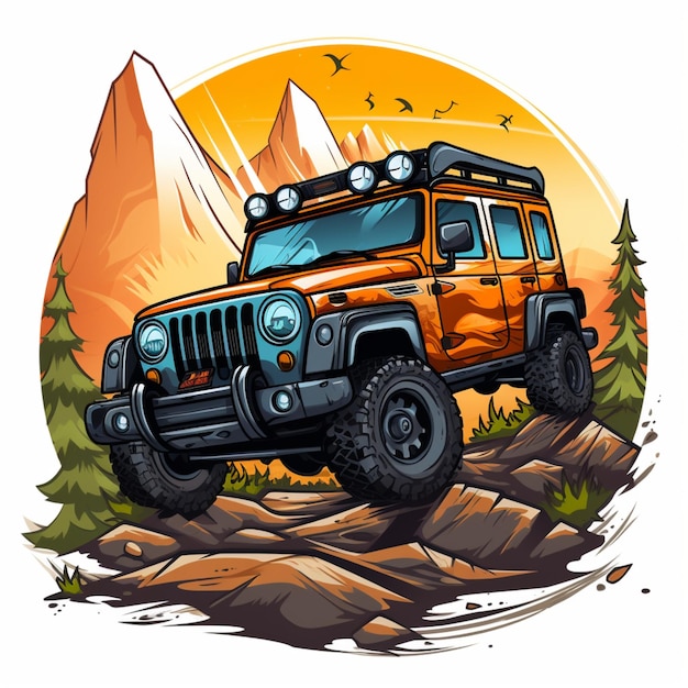 logotipo de desenho animado off road