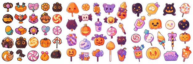 Foto logotipo de doces de halloween 2d