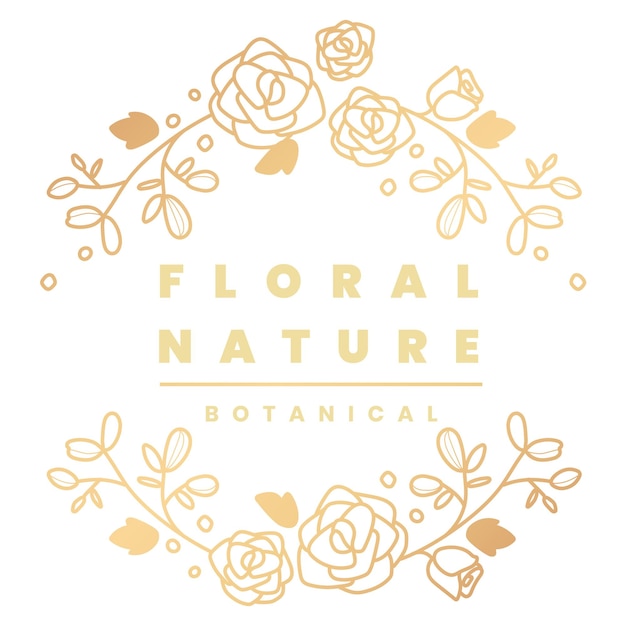 Logotipo de empresa elegante png clipart ilustração floral dourada