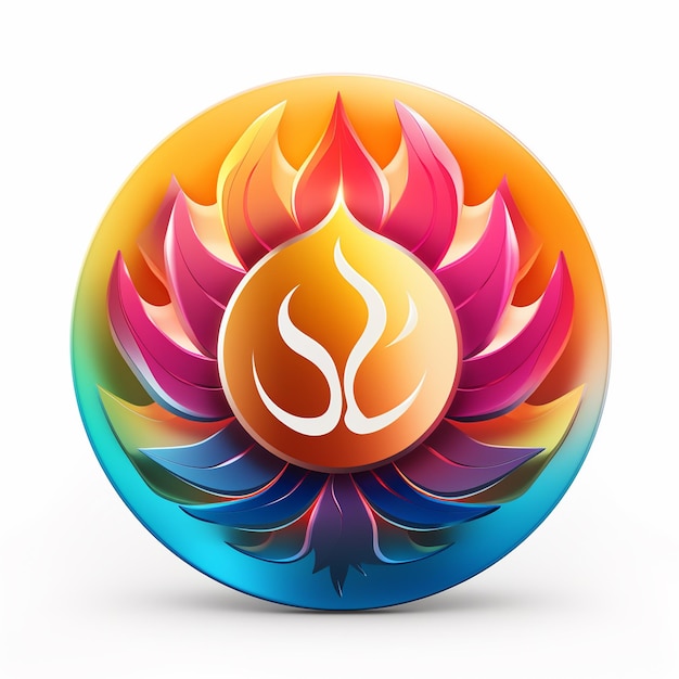Foto logotipo de flor de lótus de beleza logotipo de spa vetor símbolo de ioga e terapia
