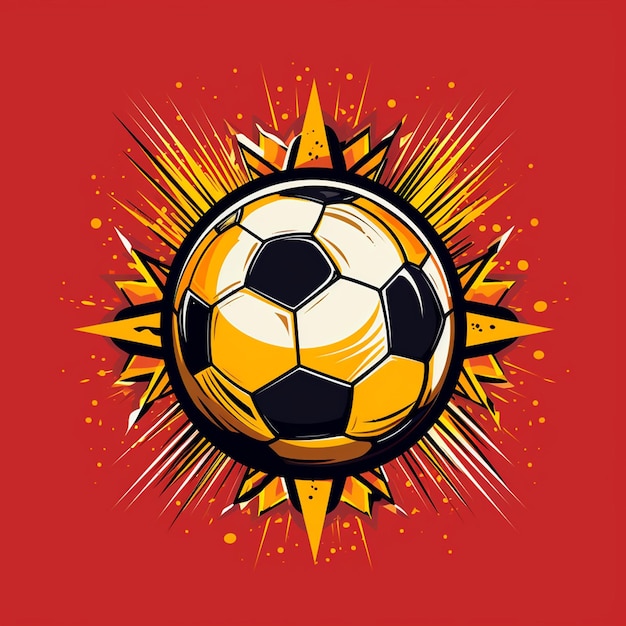 Logotipo de futebol desenhado à mão