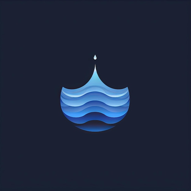 Foto logotipo de gota de água em fundo escuro