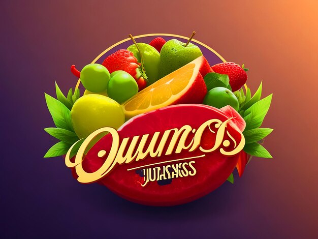 Foto logotipo de jugos de jdiseo gráfico do zumo dinâmico