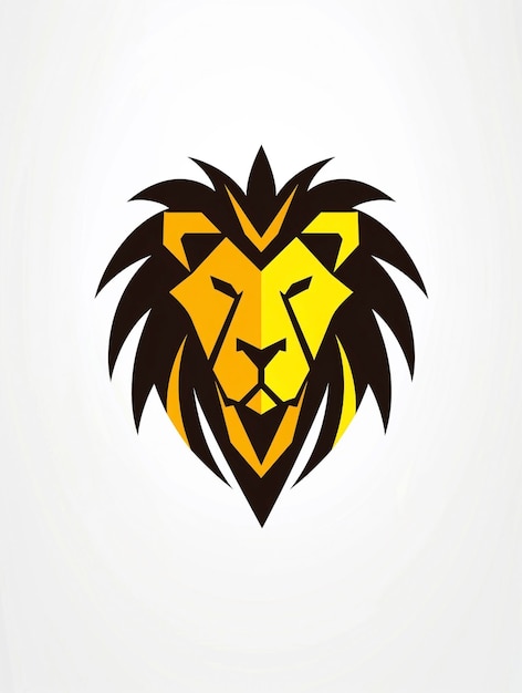 Foto logotipo de leão forte estilo de liga principal