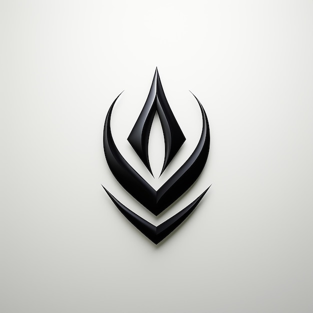 logotipo de letra plana minimalista fundo branco liso
