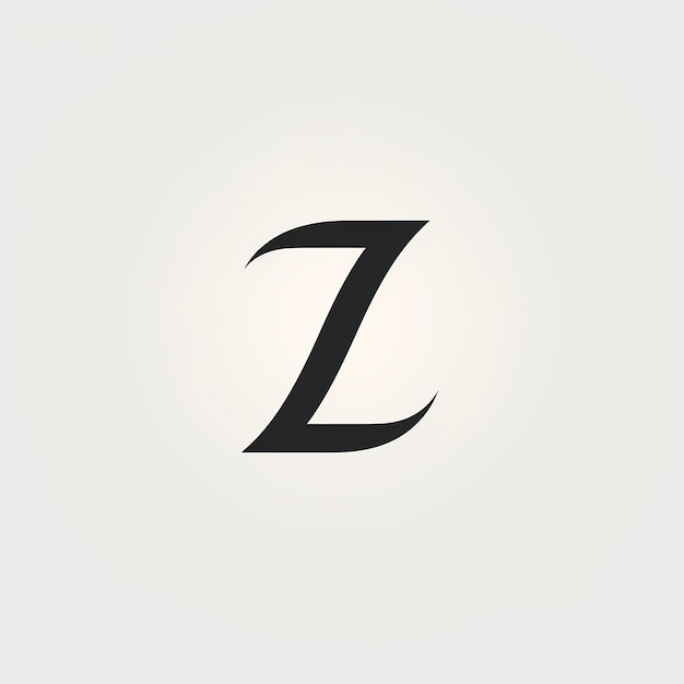 logotipo de letra plana minimalista fundo branco liso