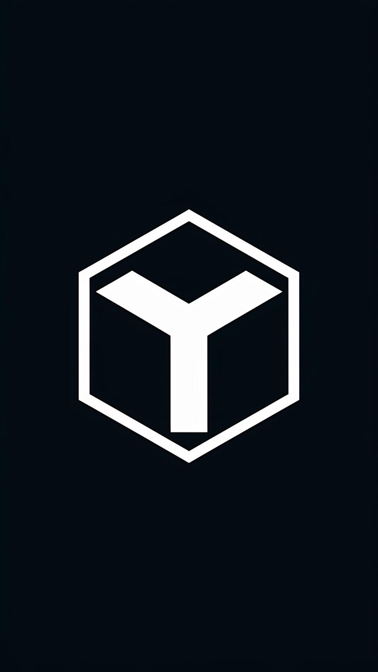 Foto logotipo de letra y isolado, forma hexagonal, sinal de empresa, desenho vetorial de ícone