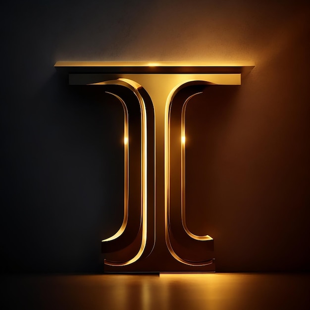 Foto logotipo de letras atraentes capital elegante iluminação h