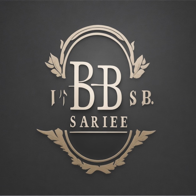 Foto logotipo de luxo letra bbb design de logotipo elegante conceito de letra bb em quadro geométrico hexagonal com elemento floral para moda de hotel boutique e mais marcas