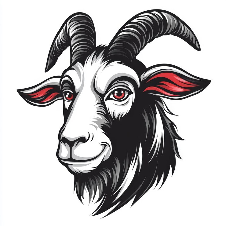 Foto logotipo de mascote de cabeça de cabra gerado por ia imagem