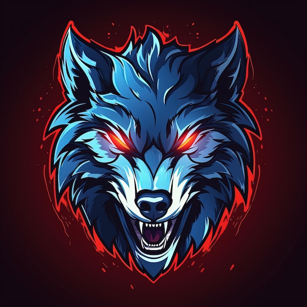 Logotipo de mascote do Wolf esport Logotipo de jogo da Fox com a melhor qualidade
