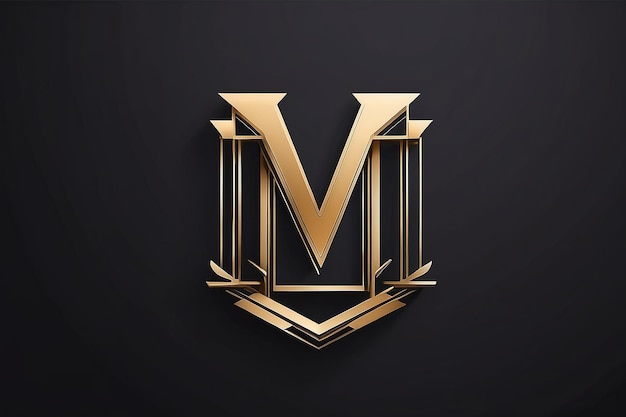 Logotipo de monograma inicial VD para imóveis com estilo de construção