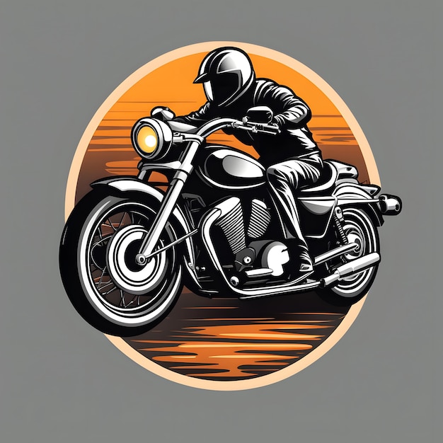 Foto logotipo de motocicleta em fundo branco simples