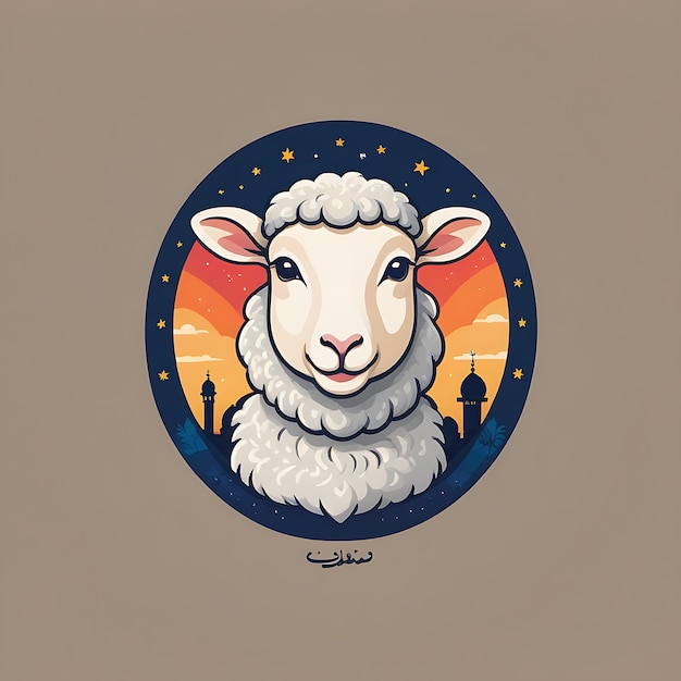 Logotipo de ovelha Eid