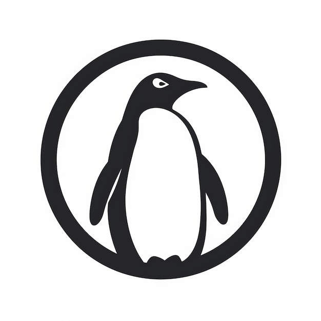 Foto logotipo de pinguim ultra detalhado com design cad e estilo de coleção criterion