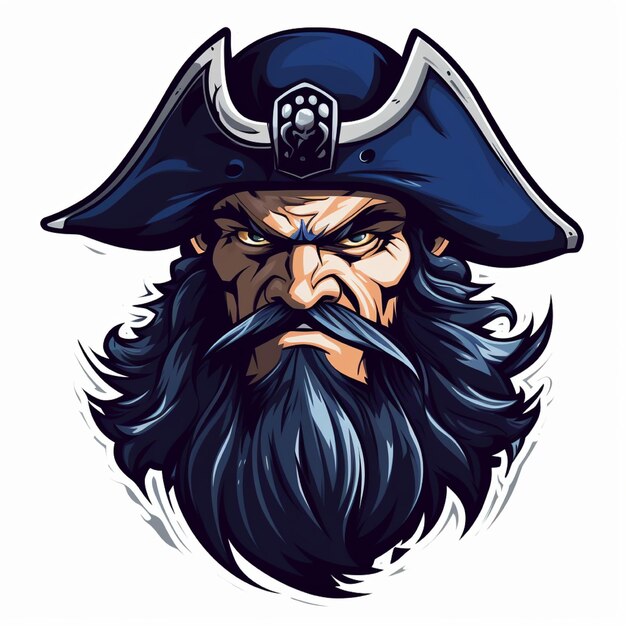 Logotipo de pirata em fundo isolado