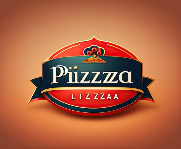 Foto logotipo de pizza em modo de desenho