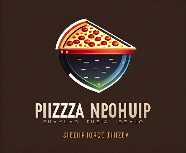 Foto logotipo de pizza em modo de desenho