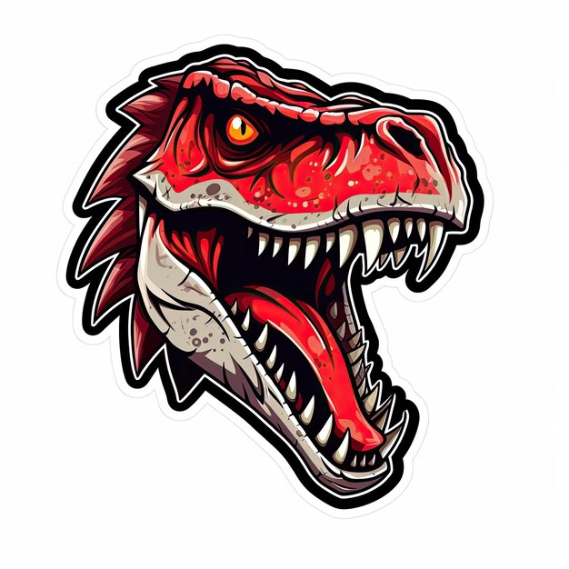 Foto logotipo de um velociraptor em fundo branco