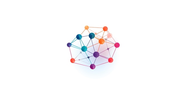 logotipo de uma rede minimalista emaranhada de interconectados