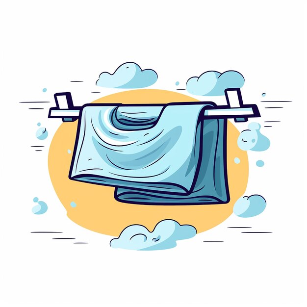 Logotipo de vetor de desenho animado de lavandaria