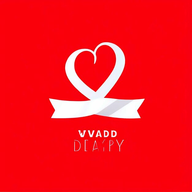 Foto el logotipo del día mundial de la sida icono de cinta roja fondo blanco amplificador de estilo vectorial de alta calidad tendencia