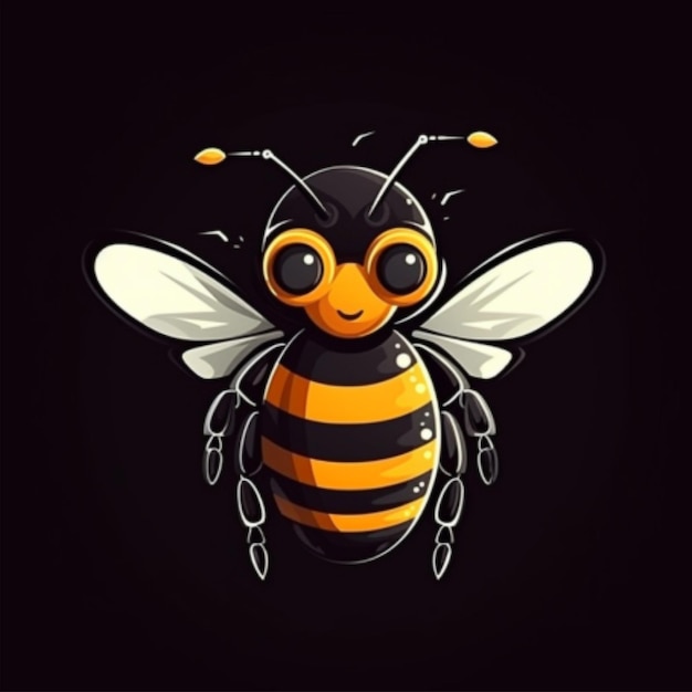 Logotipo de dibujos animados de abeja 1