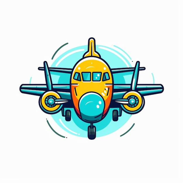 Logotipo de dibujos animados de avión 18