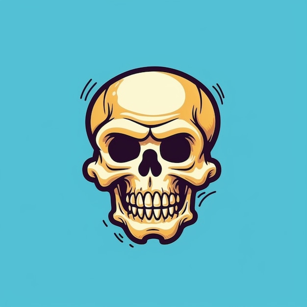 Logotipo de dibujos animados de calavera 10