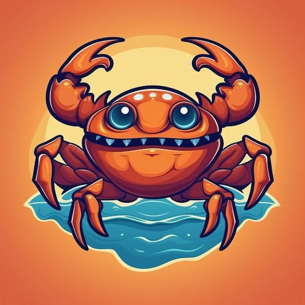 Logotipo de dibujos animados de cangrejo 11