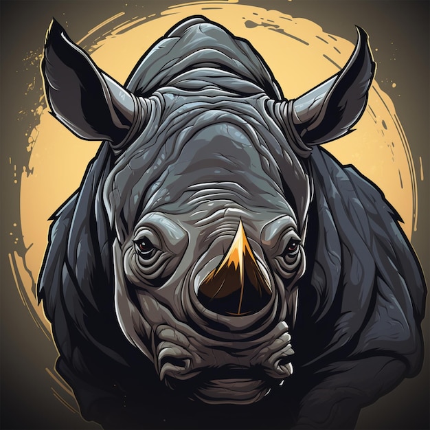 El logotipo de dibujos animados es el rinoceronte.